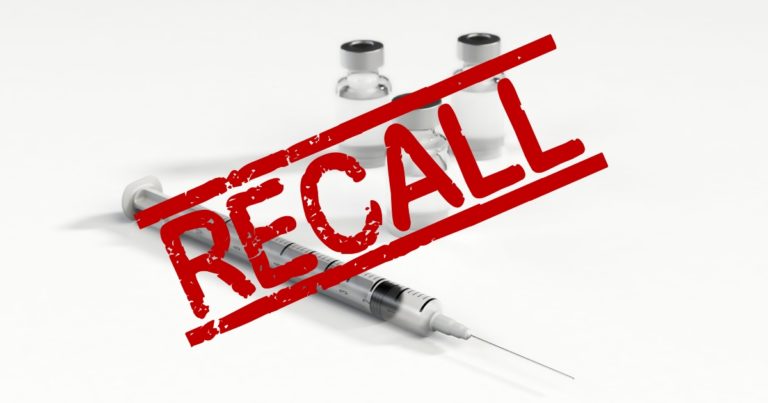 Injectable cannabidiol recall