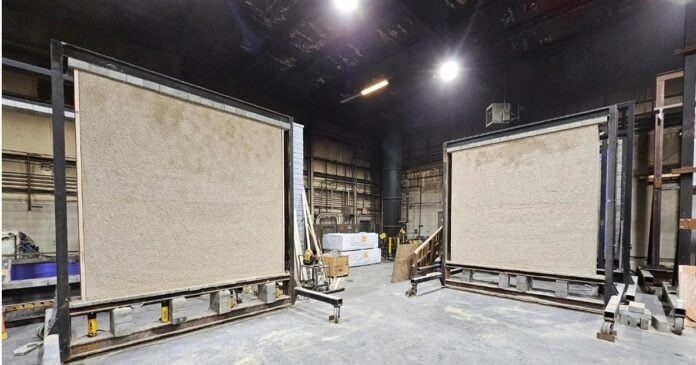 hempcrete-fire-resistance Hempcrete wall assembly fire testing