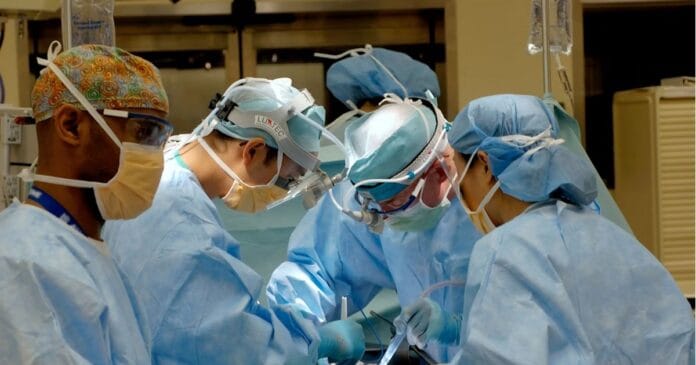 Patient undergoing surgery